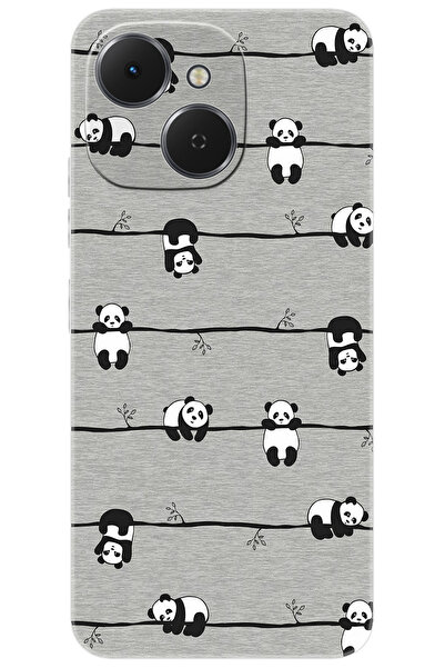 TECNO Spark 40C (KM4n) Uyumlu Kılıf Desen Baskılı Silikon Pandalar STK:751 CP...