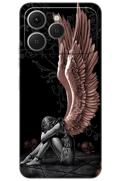 TECNO Spark 40 4G (KM5n) Uyumlu Kılıf Desen Baskılı Silikon Enslaved Angel STK:654 CP-8LJ1fFF