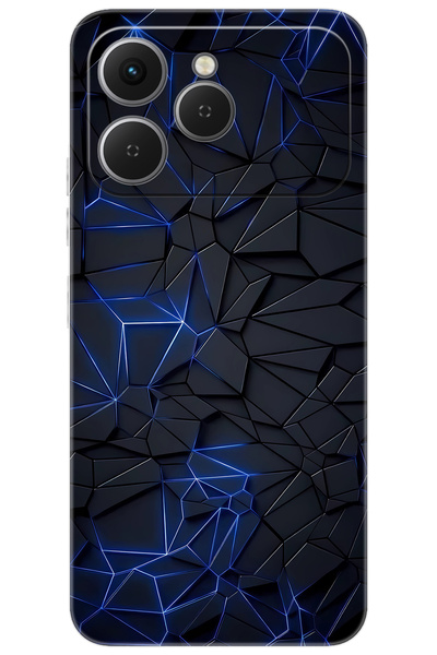 TECNO Spark 40 4G (KM5n) Uyumlu Kılıf Desen Baskılı Silikon Prizmatik Tasarım STK:667 CP-jK9GjqW