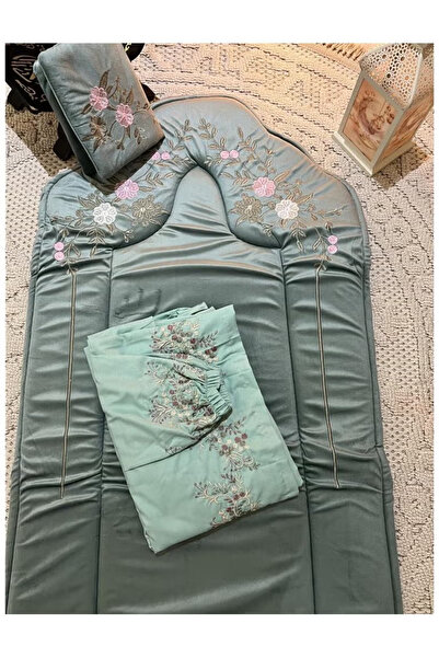 Without a mark Prayer mat and prayer shawl with Quran cover set - Green