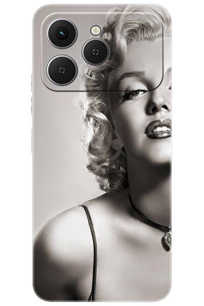TECNO Spark 40 4G (KM5n) Uyumlu Kılıf Desen Baskılı Silikon Marilyn Monroe STK:250 CP-TkwMzV3