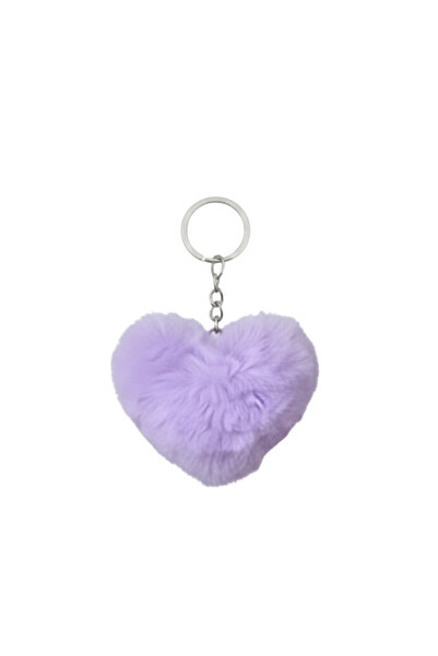 PRİNTOPİA DESİGN Fluffy Heart Keychain |   Plush Heart Keychain and Bag Ornament |   Gift for a Loved One – Sweet Accessory