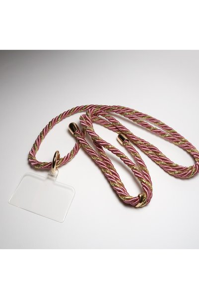 HOJA Store Phone Strap Compatible with All Phones - Lanyard Strap Pink Gold