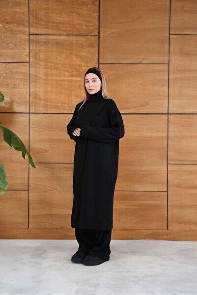 REDMİNA fashion Modern Asymmetrical Cut Three-Piece Knitwear Set