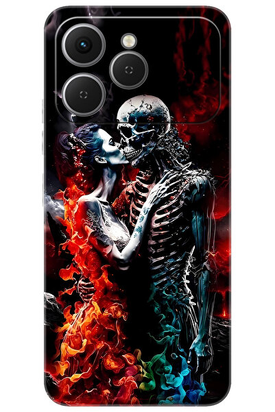 TECNO Spark 40 4G (KM5n) Uyumlu Kılıf Desen Baskılı Silikon İskelet Aşıklar STK:666 CP-Svg4q5i