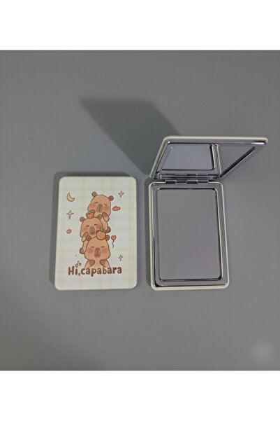 Puffly Hediyelik Capybara (Kapibara) Cep Aynası Çantada Cepte Taşımalık Mini ...