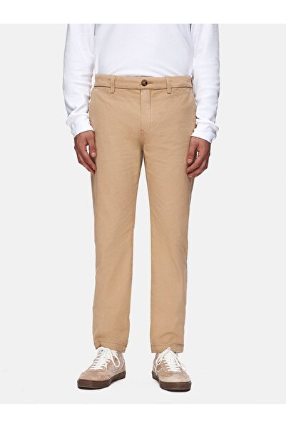 Ltb Straight Leg Gabardine Cream Pants