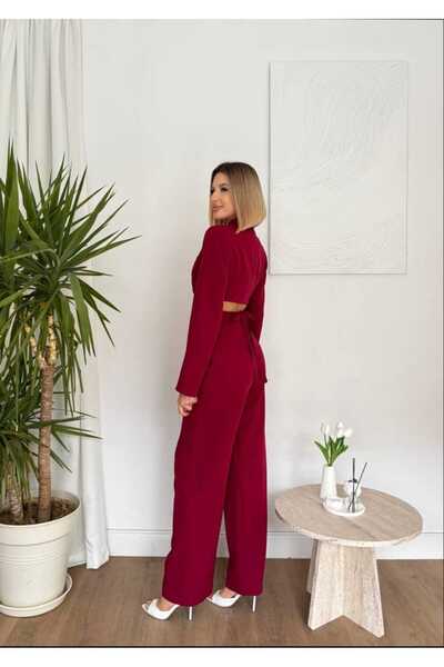 Azra Moda Style Buttoned Fabric Trousers Women