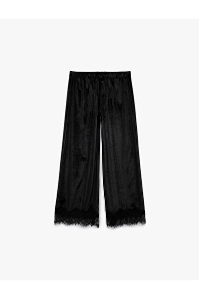 Koton Lace Trim Detailed Elastic Waist Trousers