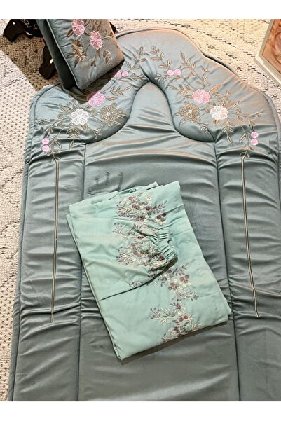 Without a mark Prayer mat and prayer shawl with Quran cover set - Green