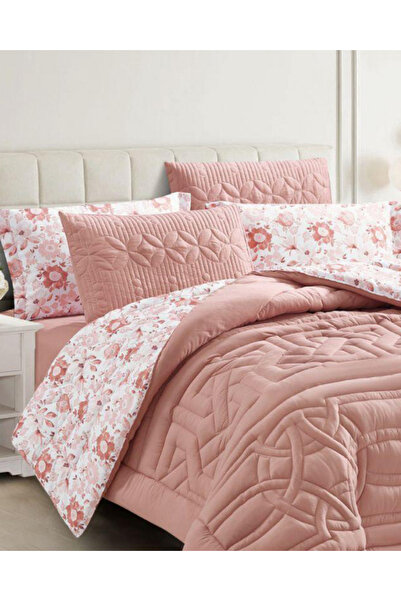 Generic 6-Piece Floral Comforter Set 240x260cm with Pillowshams, Pillowcases & Fitted Sheet Blanket House