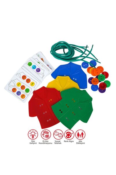 Luminoo Düğme İlikleme, Gömlek ve Kıyafet Giydirme Eğitici,Öğretici ve Eğlenc...