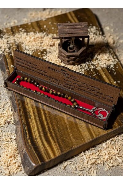 Dekomina Ahşap kutulu Doğal Taş Tespih