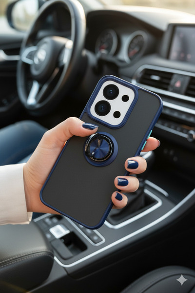 Hatreds Xiaomi Redmi 15C Kılıf Yüzüklü Mat Tasarımlı Kamera Koruma Çıkıntılı ...