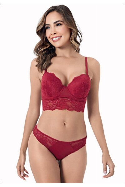 NightLove طقم حمالة صدر دانتيل بدون دعامات Godewo 2090D