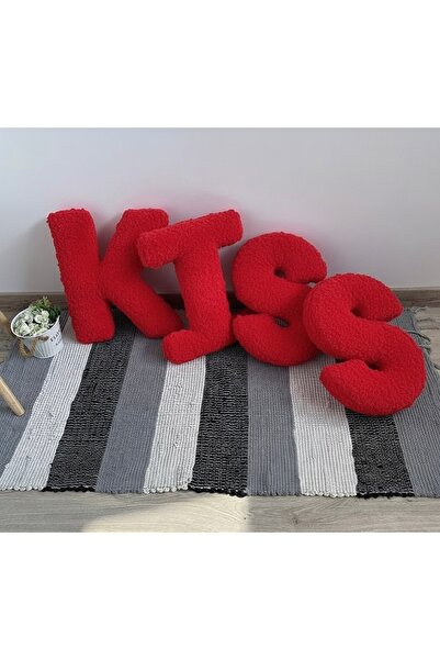 Yastıkland KISS YAZILI YASTIKLAR ÖZEL TASARIM DEKOR YASTIK 4 ADET K I S S HAR...