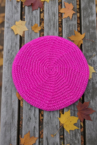 Mila Pink Hand Knitted Double Sided Beanie Gloves Set