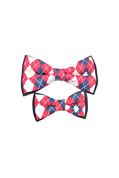 Papileon Father-son set of two Christmas bow ties "Classic Christmas" (12x6 cm and 8x4 cm)