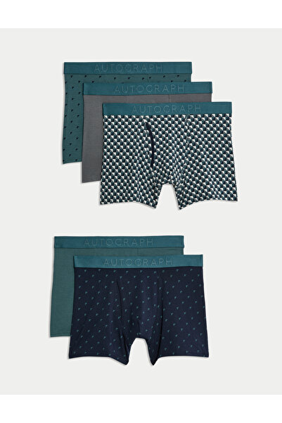 Marks & Spencer 5'li Geometrik Desenli Boxer Seti