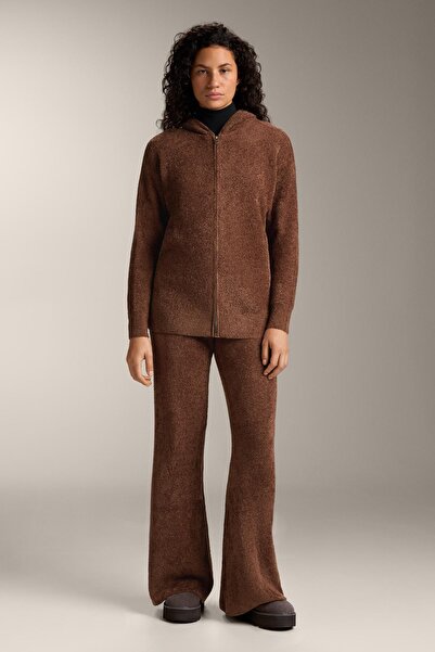 Oysho Thick chenille flare trousers