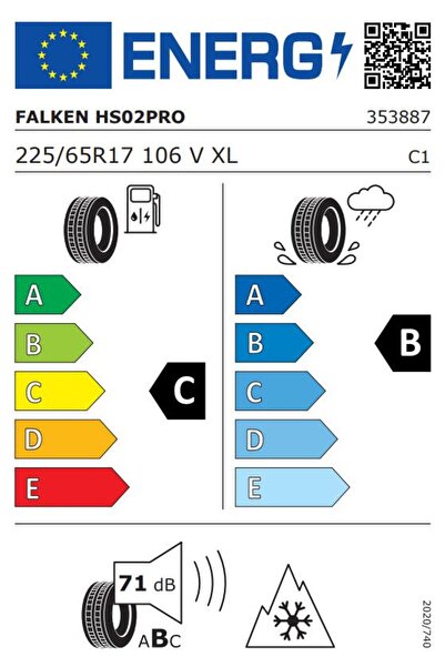 Falken Winter Tire HS02-Pro 225/65R17 106V XL/C/B/71dB(B)