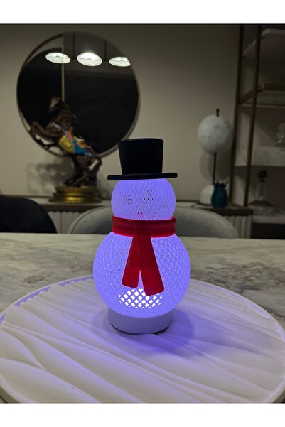 HyperDesign LED Işıklı Kardan Adam Gece Lambası – Dekoratif Masa Üstü Noel Yı...