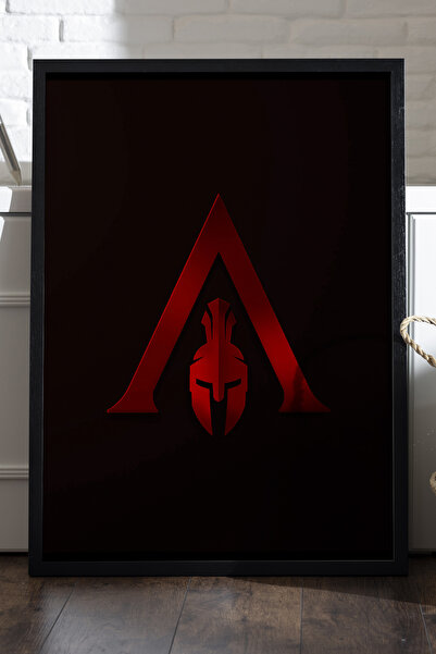 Duvarda Poster înrămat pe lemn negru Assassin's Creed, pictură decorativă de ...