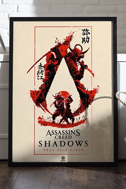 Duvarda Poster cu ramă din lemn negru Assassin's Creed Shadows, pictură decor...