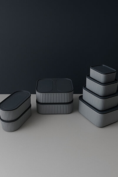 İ&A HOME Storage Container Set – Food Storage Containers with 8 Airtight Lids, Kitchen & Refrigerator Organizer