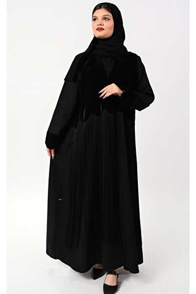 Tamaray Velvet and fringe abaya