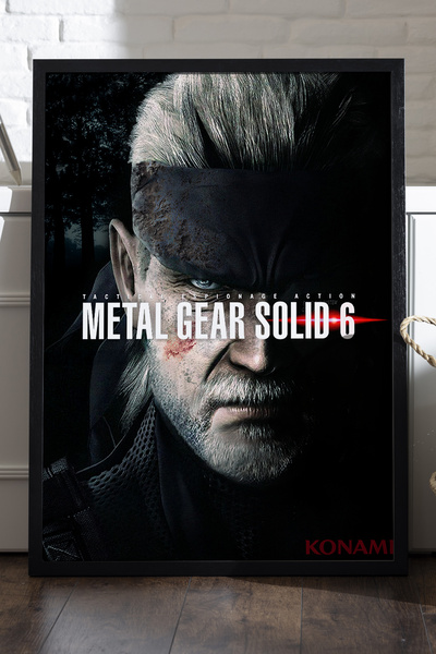 Duvarda Poster Metal Gear Solid cu ramă din lemn negru, pictură decorativă de...