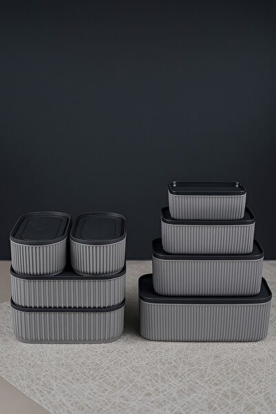 İ&A HOME Storage Container Set – Food Storage Containers with 8 Airtight Lids, Kitchen & Refrigerator Organizer