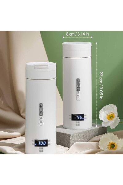 NEWCES Portable Electric Kettle 0.5L, 4 Temperature Presets, 304 Stainless Steel