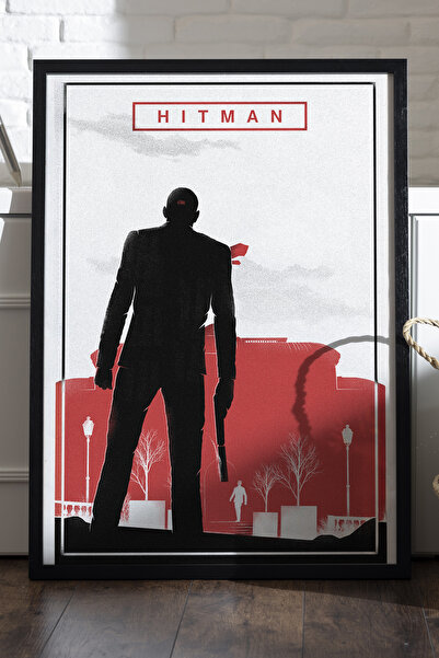 Duvarda Poster Hitman cu ramă din lemn negru, pictură decorativă de perete cu...