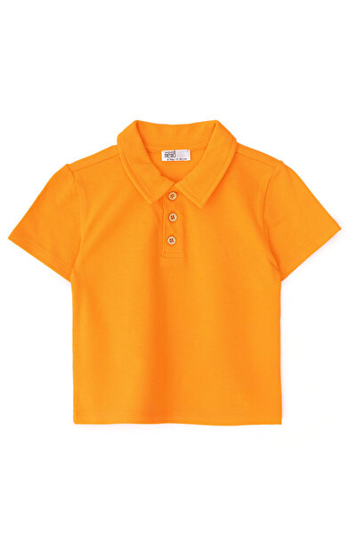 ebebek Hello Baby HelloBaby Erkek Bebek Tshirt Düğmeli Bisiklet Yaka Kısa Kol