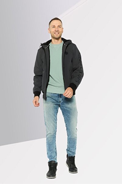 Michael Kors Men Brand Logo Hooded Parka Jacket, Charcoal