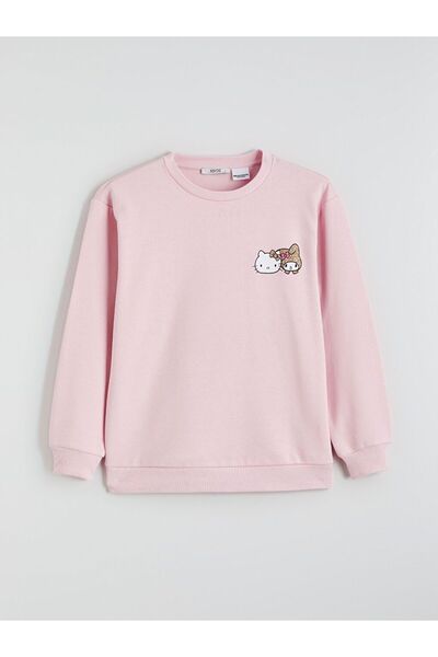 LC Waikiki XSIDE Hello Kitty Baskılı Oversize Kadın Kalın Sweatshirt