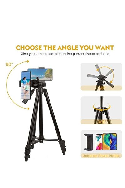UNIVERSAL UNIBUNNY 50 Extendable Travel Tripod Stand for Mobile & Camera with Bluetooth Remote and Clip