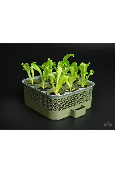 HyperDesign 9 Bölmeli Mini Bahçe Saksı – Fide Çimlendirme Seti, Çok Gözlü Bit...