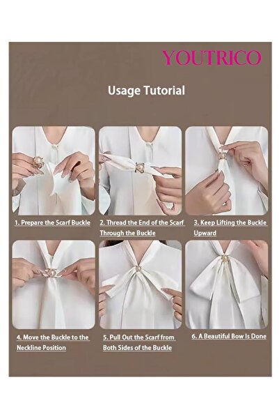 Youtrico Luxury Silk Scarf Buckle - High-End Elegant Accessory for Women