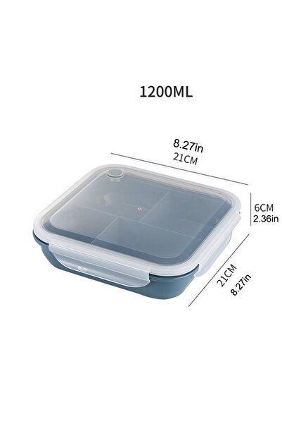 EHOME Large Capacity Bento Box for Adult, 1200ML 4 Compartments Lunch Box with Utensil