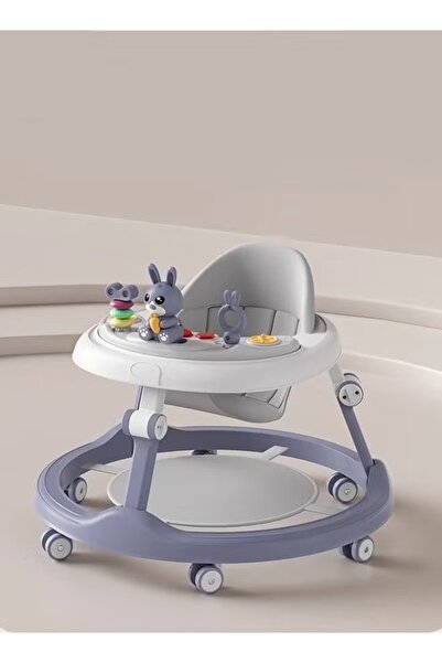 Generic 2-in-1 Baby Walker & Activity Center Foldable with Foot Pad & Musical Toy Tray Height Adjustable