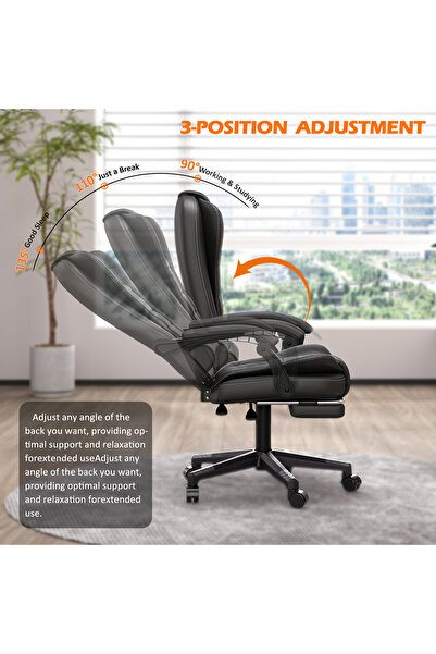 Sheinhome Multi-functional office chair with 105°-160° adjustable backrest, perfect for bedrooms/study rooms