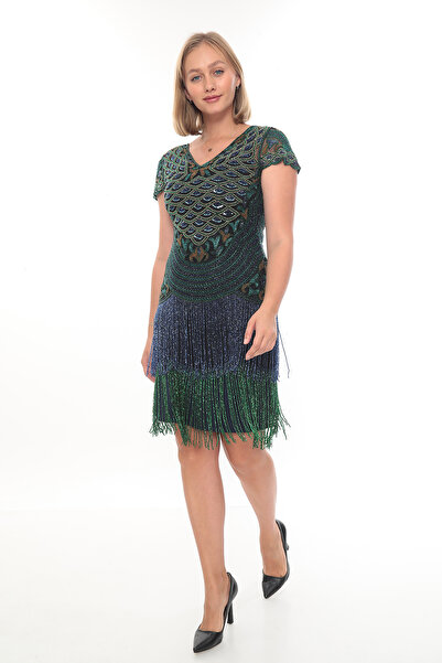 GATSBYLADY LONDON Leona Peacock Flapper Dress