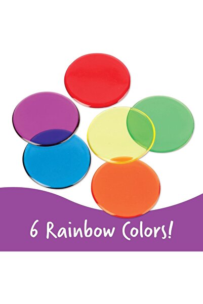 Learning Resources Transparent Counting Chips, 250 Pieces, Multicolor