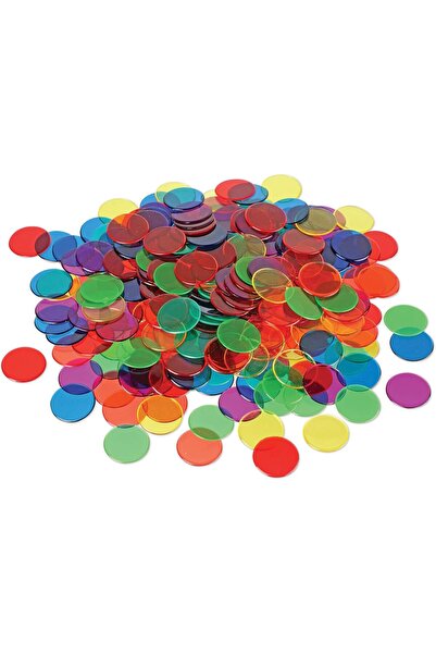 Learning Resources Transparent Counting Chips, 250 Pieces, Multicolor