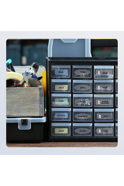 NiiMbot Thermal Adhesive Label Tape Black on Clear 14mm x 30mm 210 labels/roll (D110/D101/D11)