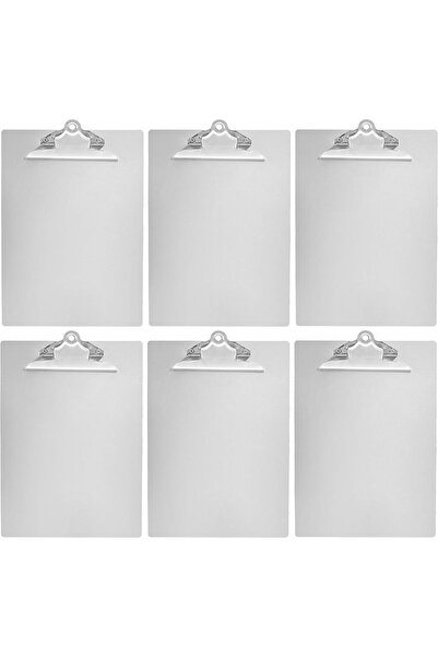 Amazon basics Aluminum Clipboard, Letter Size, Standard Clip, 6-Pack