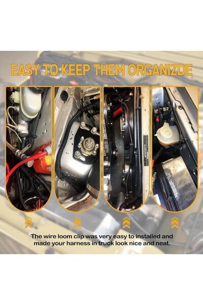 genernic Push-fit car cable ties with wire routing rings, universal fit, 150 pieces