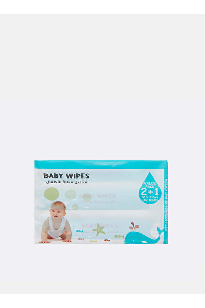 REDTAG مناديل بيضاء للأطفال ١٨٠ منديلًا (٦٠ منديلًا × ٣ قطع)